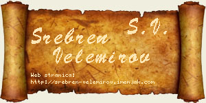 Srebren Velemirov vizit kartica
